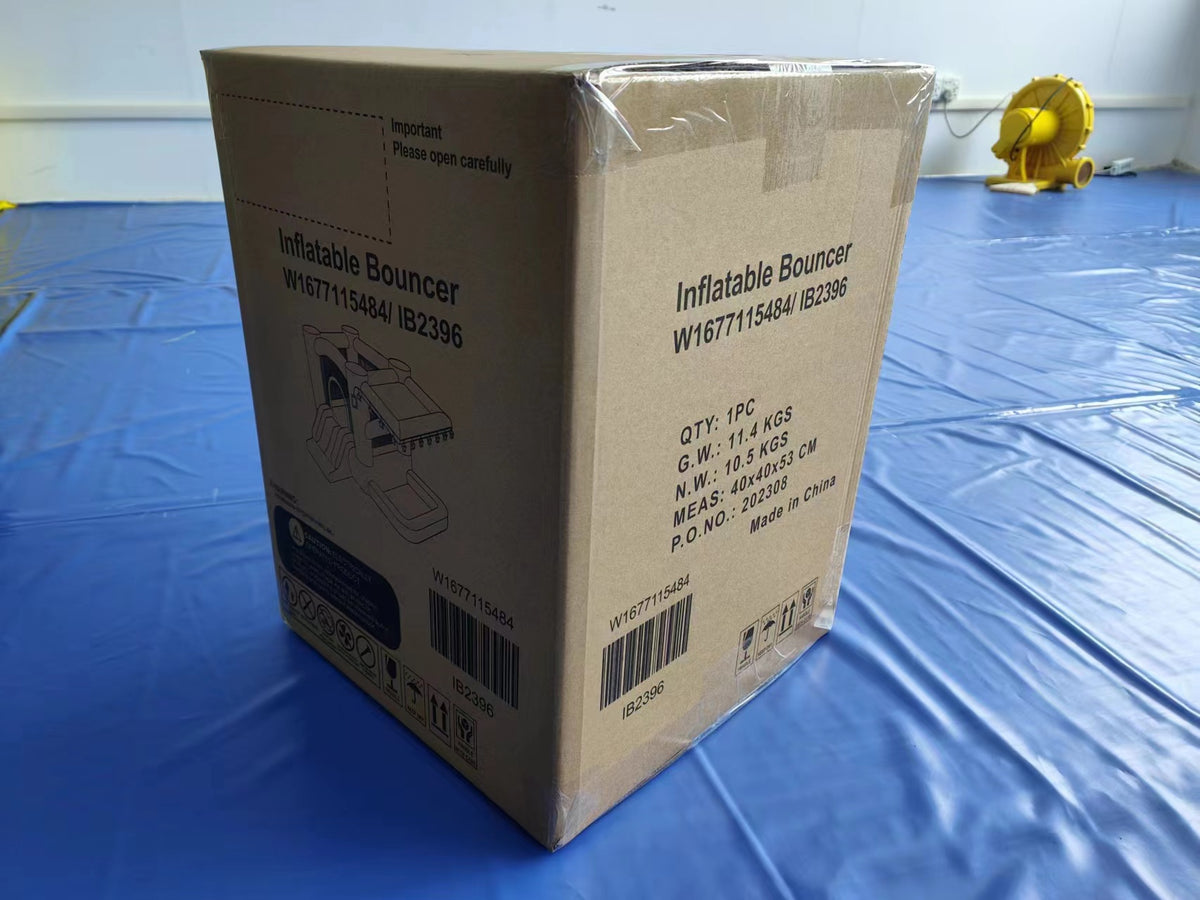 Inflatable Bouncy Castle with Blower, 80" x 91" Play Area, 55" Tall N458323