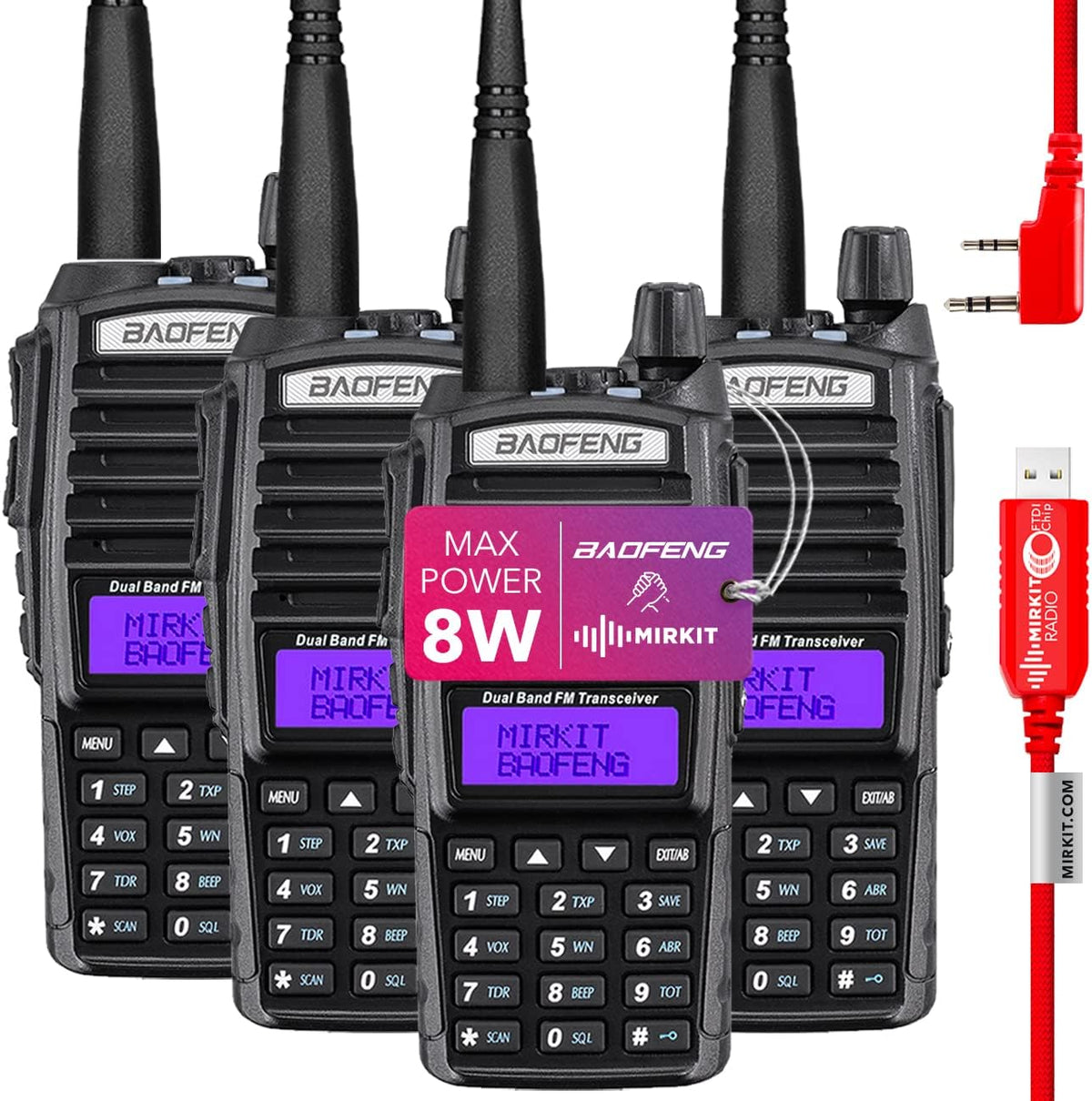 8 Watt Two Way Radio with 2800 mAh Battery B161