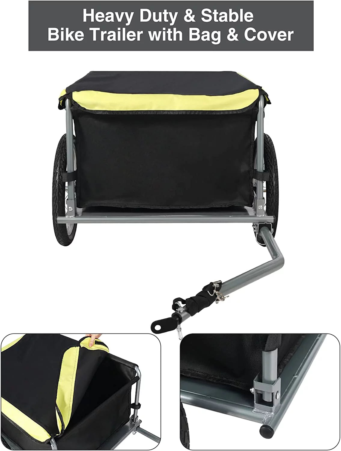 Foldable Bike Cargo Trailer with 16 Wheels K346