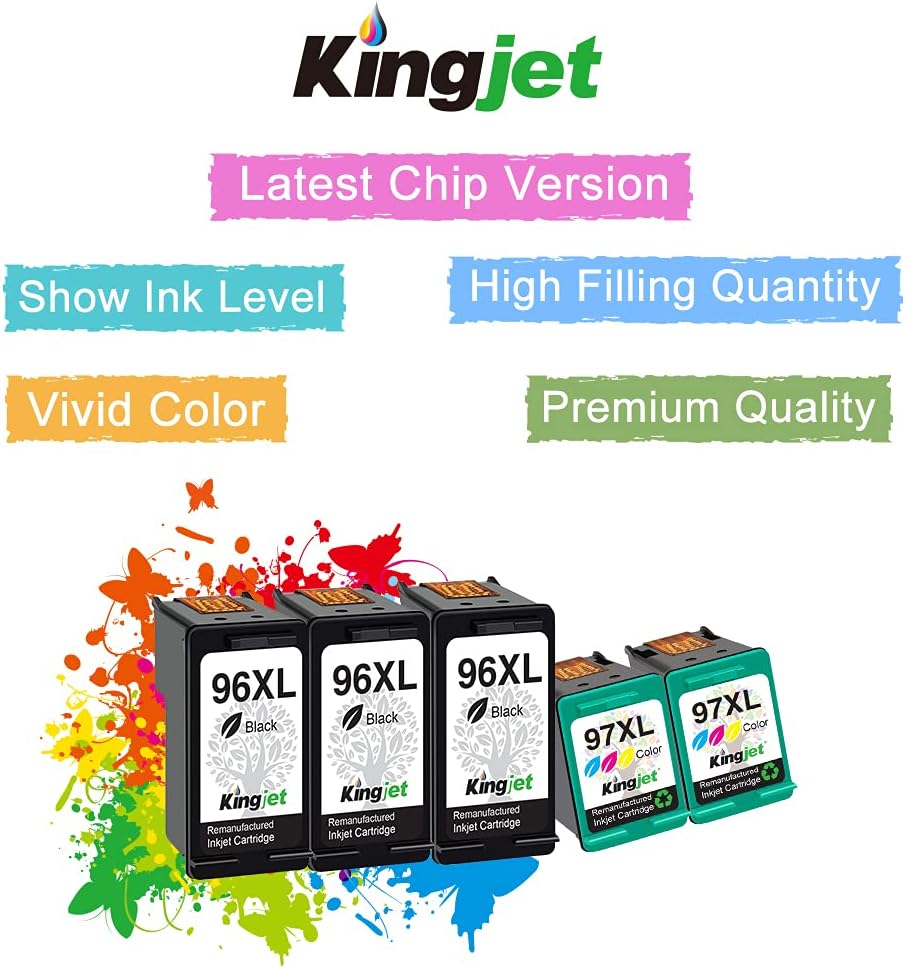 Remanufactured 96 97 Ink Cartridge Replacement 5 Pack P669740
