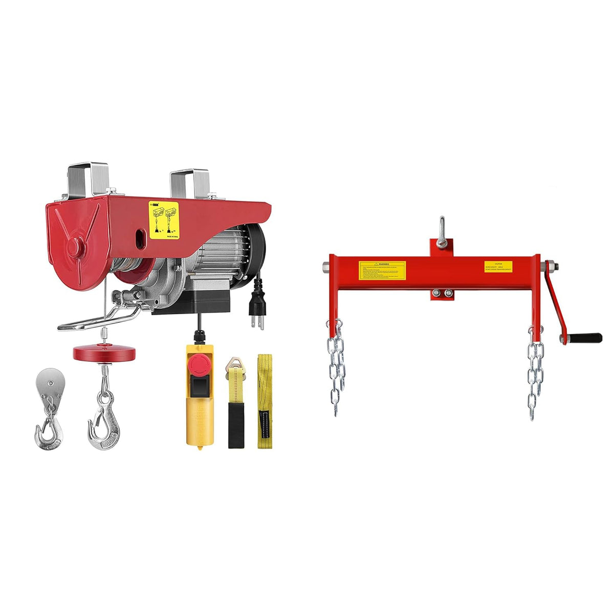 110V 440 Lbs Lift Electric Hoist with Zinc-Plated Steel Wire G5826