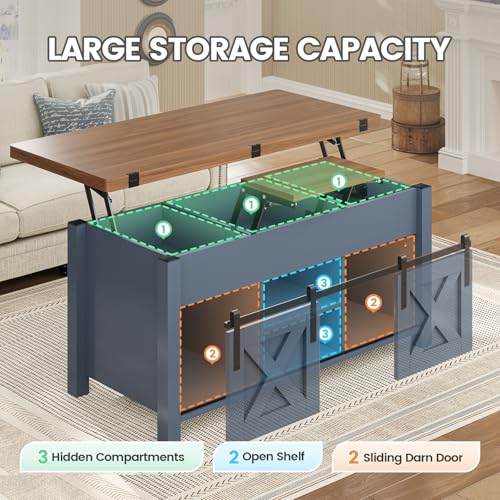 Grey Lift Top Coffee Table with Storage S476222