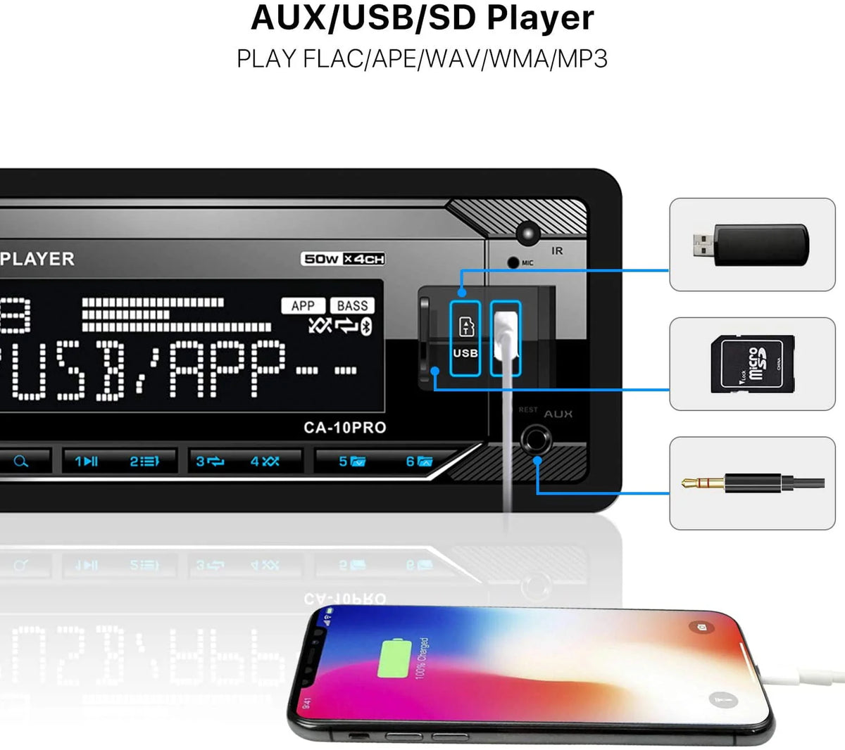Single Din Bluetooth Car Stereo L4712