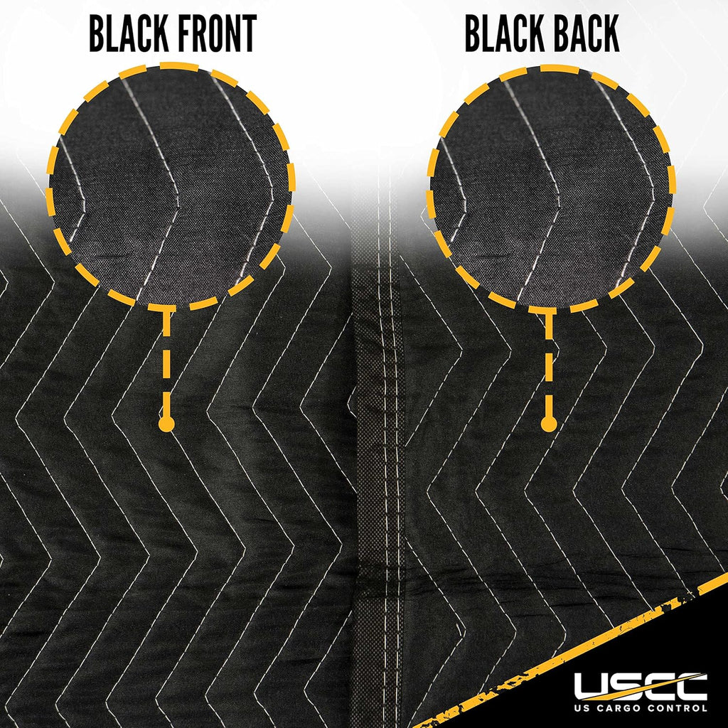 Moving Blanket 80 x 72 Inches Black Polyester (4) T297339