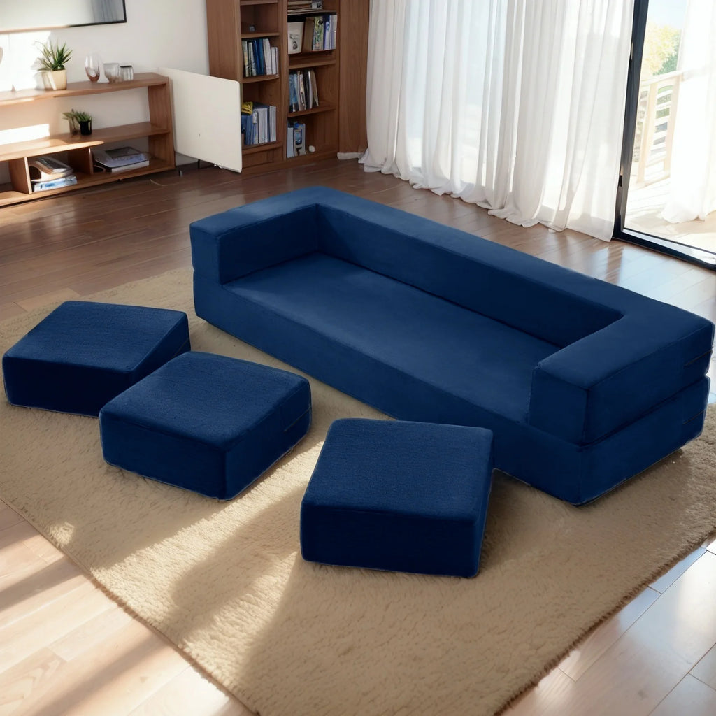 Dark Grey Convertible Sofa Bed Z854594