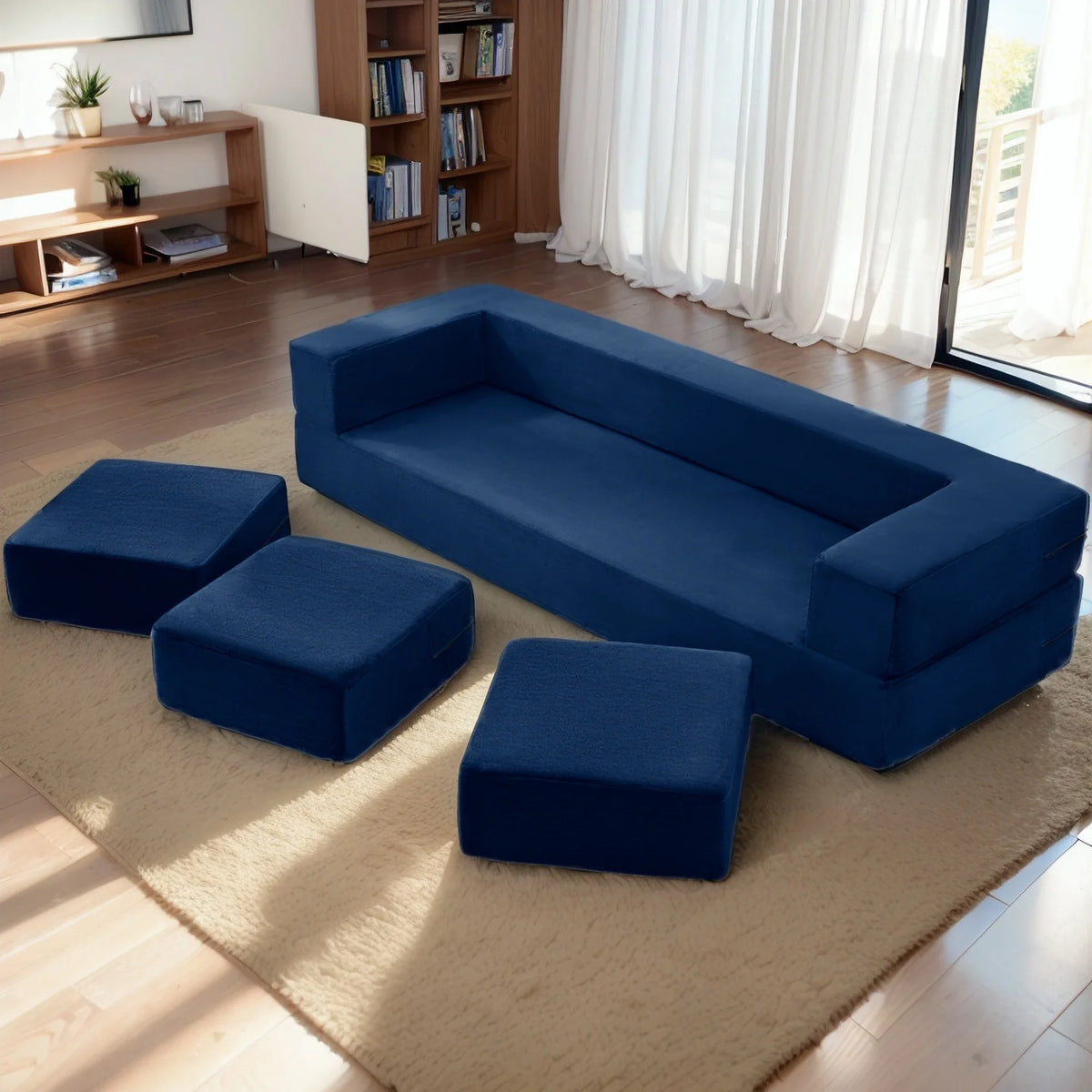 Dark Grey Convertible Sofa Bed Z854594