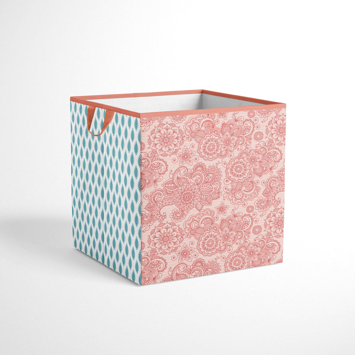 Paisley Kids Storage Laundary Hamper with Wooden Frame and Mesh Liner O906047