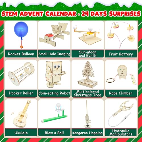 Wooden STEM Projects Kit Advent Calendar C319