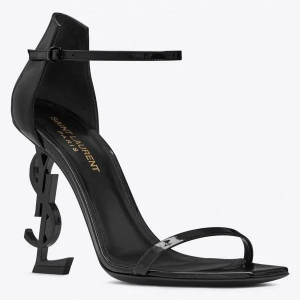 Black 110mm Leather Sandals W230