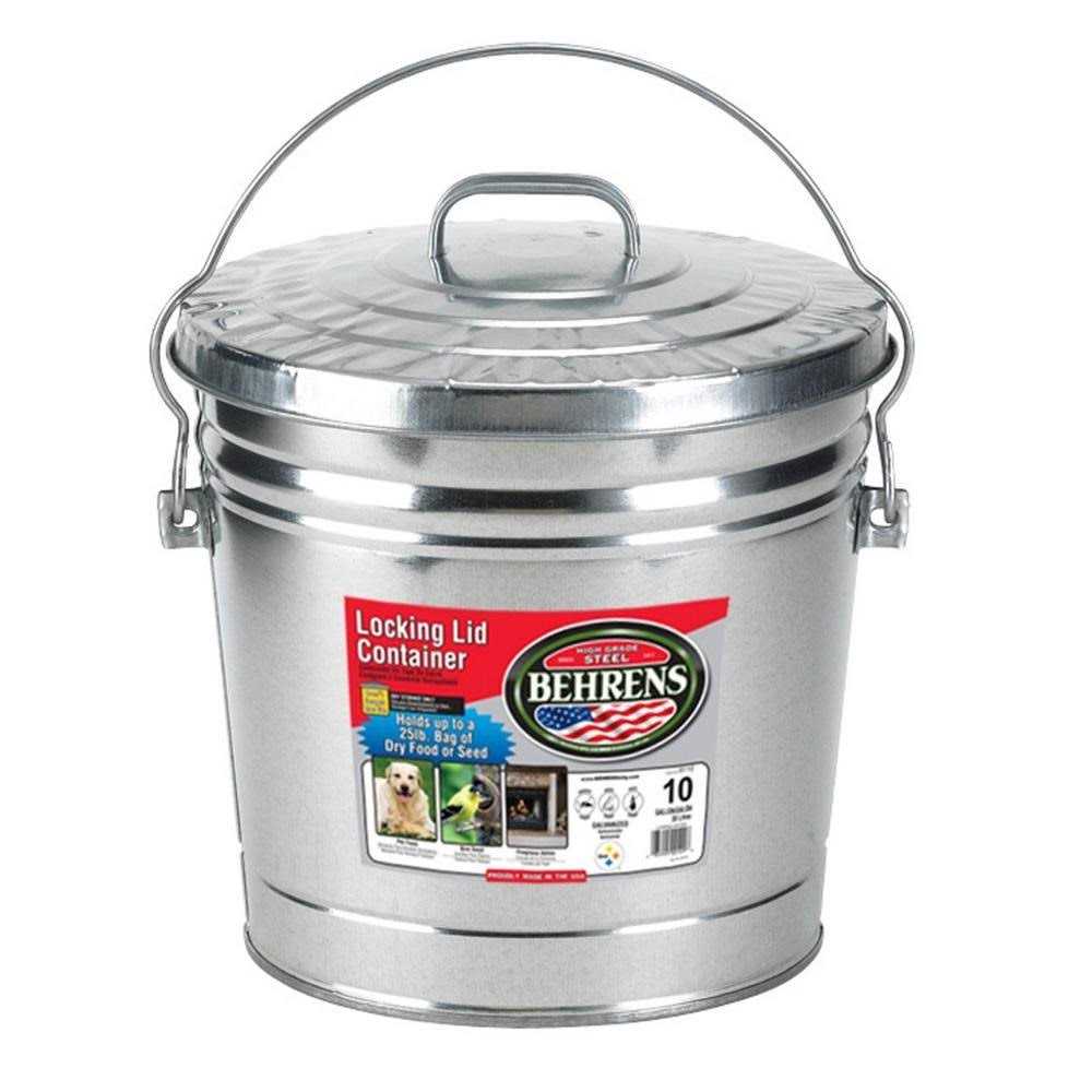 Galvanized Steel Locking Lid Can 10 Gallon P102