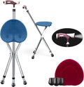 Folding Aluminum Cane Chair with Seat and LED Light M75702