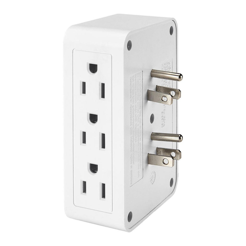 6 Outlet 3-Prong Side Entry Tap White S790236