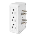6 Outlet 3-Prong Side Entry Tap White S790236