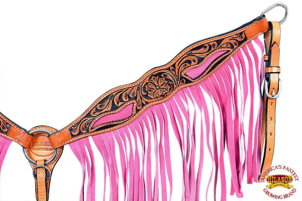 Tan Floral Leather Western Horse Breast Collar N8607
