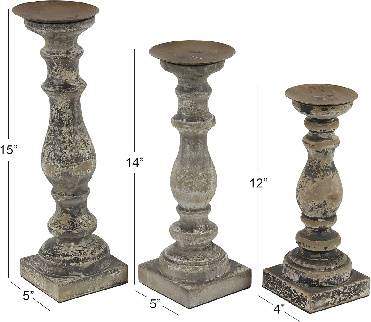 Wood Candle Holder Set of 3 A8254