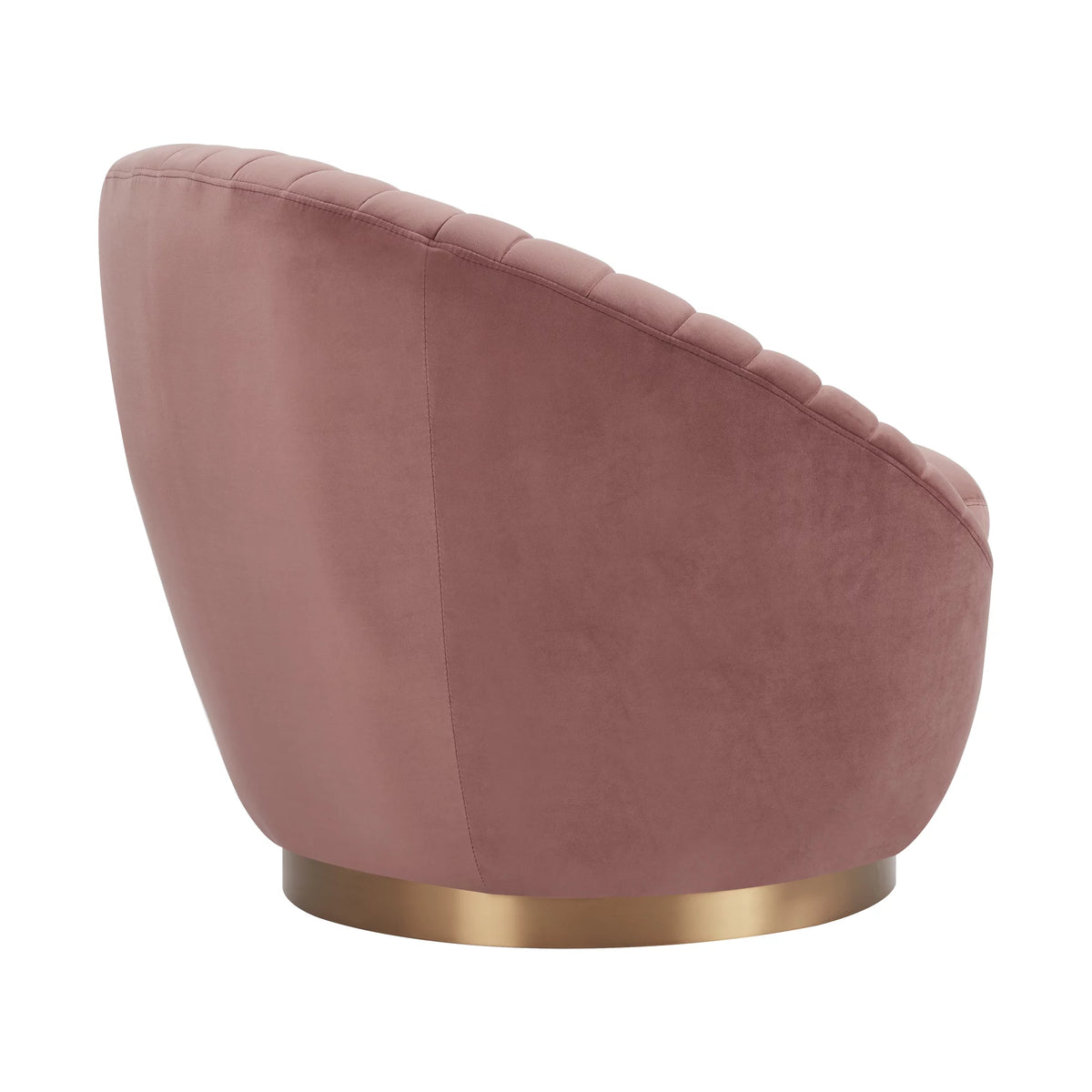 Pink Velvet Swivel Accent Chair A3686