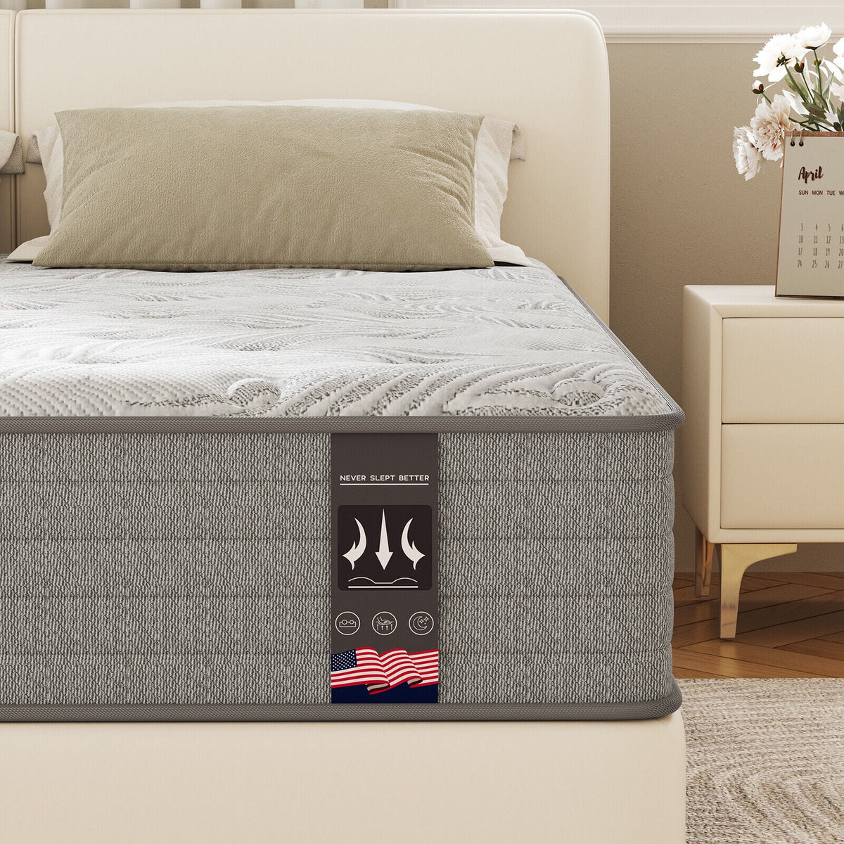 12 inch Hybrid Foam Pocket Spring Mattress K492