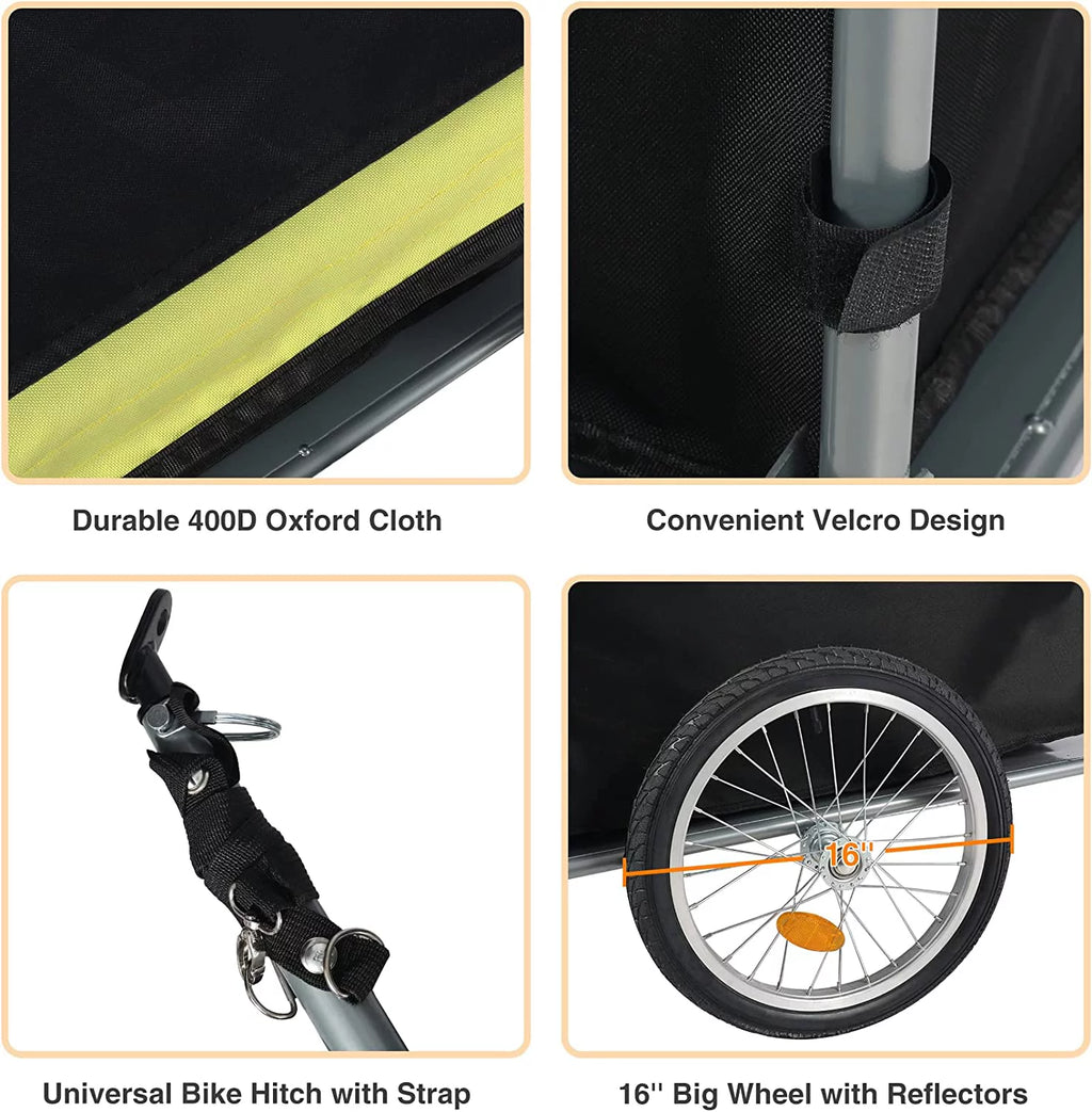 Foldable Bike Cargo Trailer with 16 Wheels K346