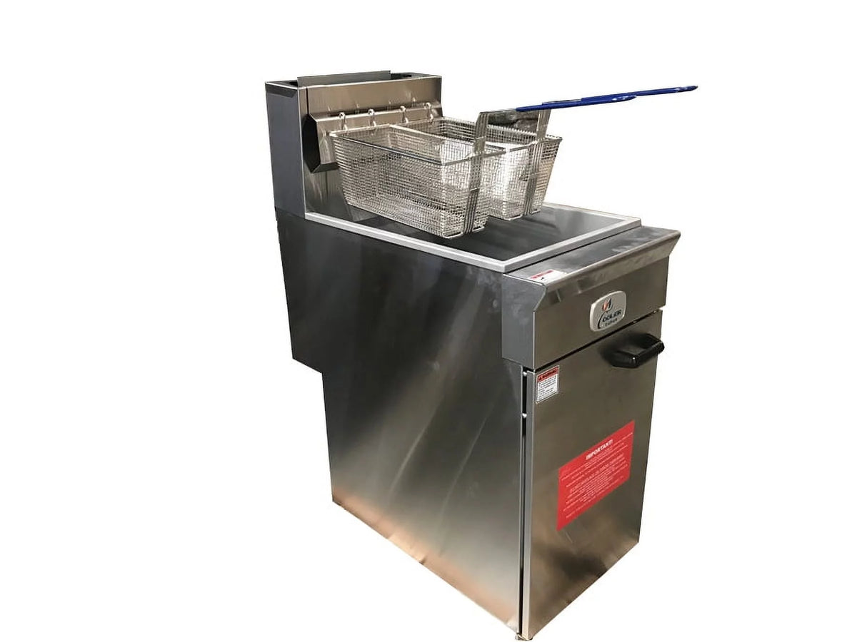 Commercial Deep Fryer 40lbs 90000 BTU Stainless Steel F6560