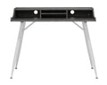 White Marbled Secretary Desk with Storage Hutch S16123