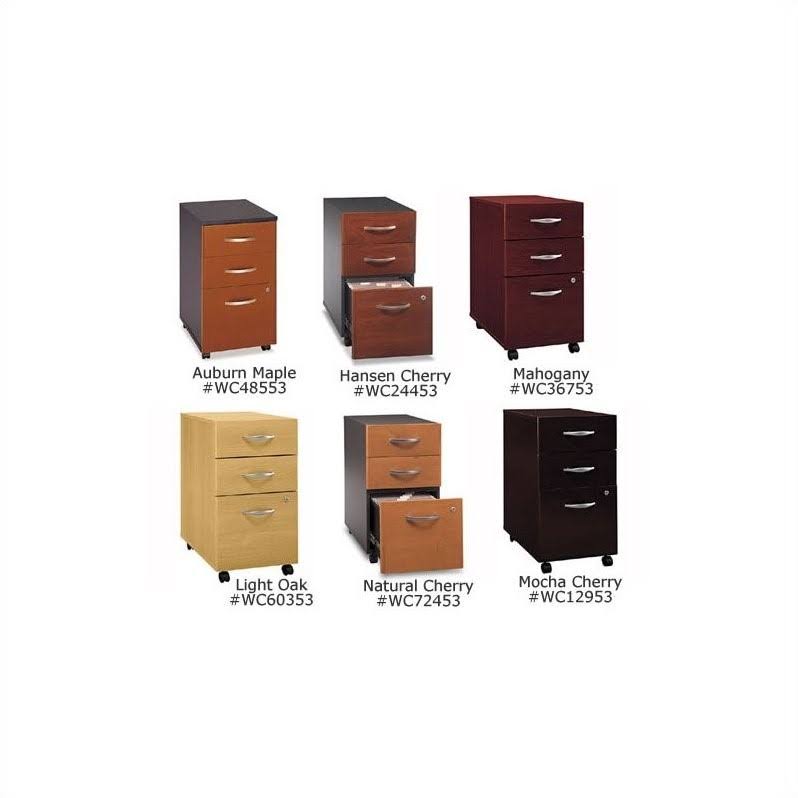 Natural Cherry 3-Drawer Mobile File A389638