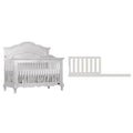 5-in-1 Convertible Crib in Frost, Greenguard Gold Certified, Wooden Baby Crib D792858