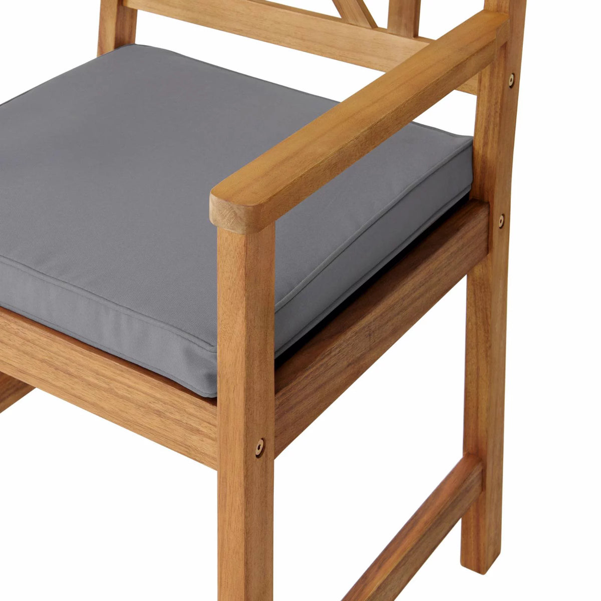 Acacia Wood Dining Chair with Cushions Set of 2 A59499