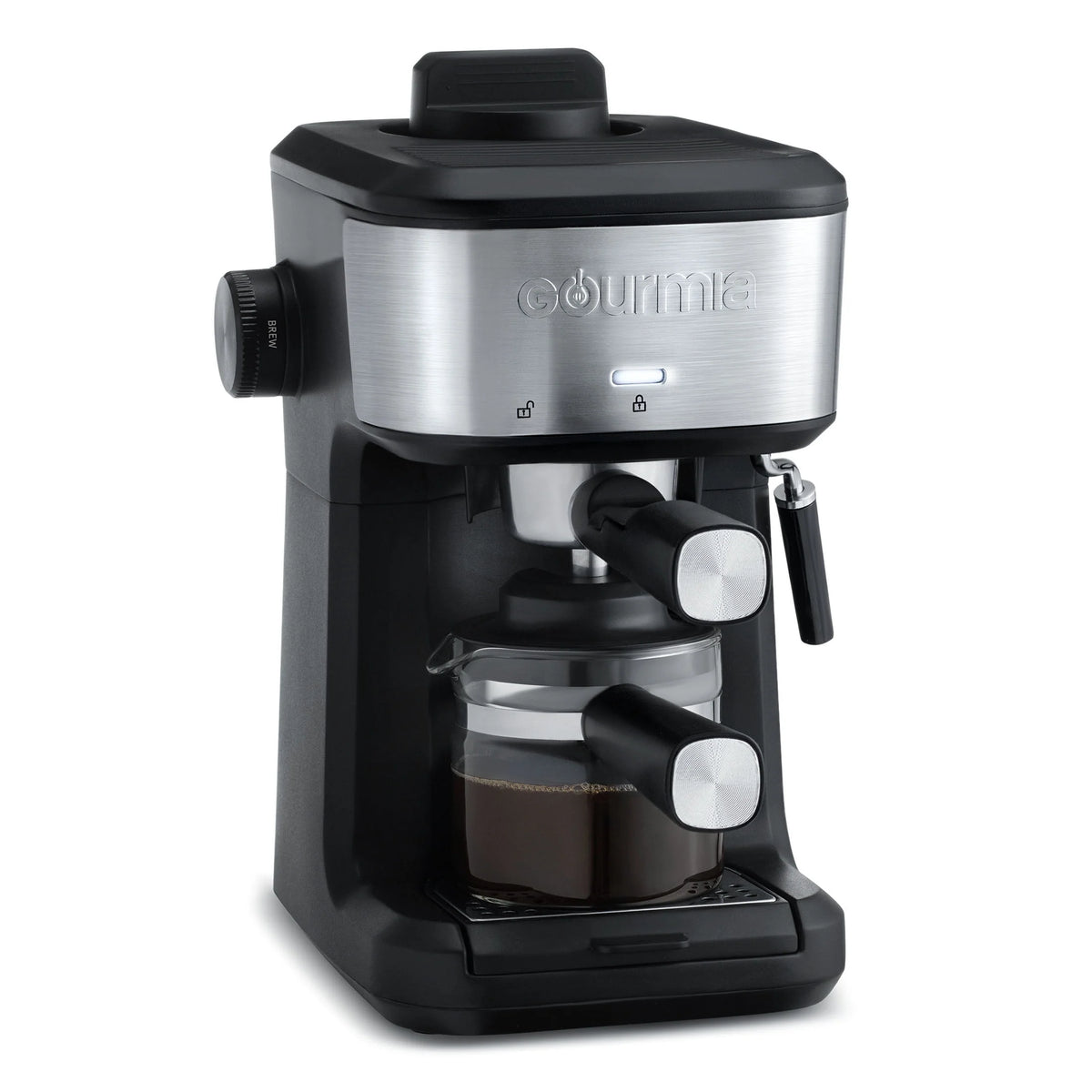 Steam Espresso, Cappuccino, and Latte Maker with Frothing Wand U616483
