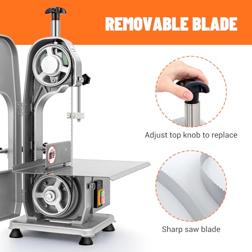 750W Meat and Bone Saw with 2 Saw Blades A48730