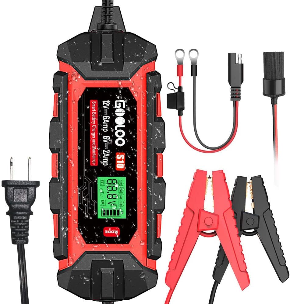 10-Amp 6V 12V Fully Automatic Battery Charger Maintainer, Pack of 2 B9324