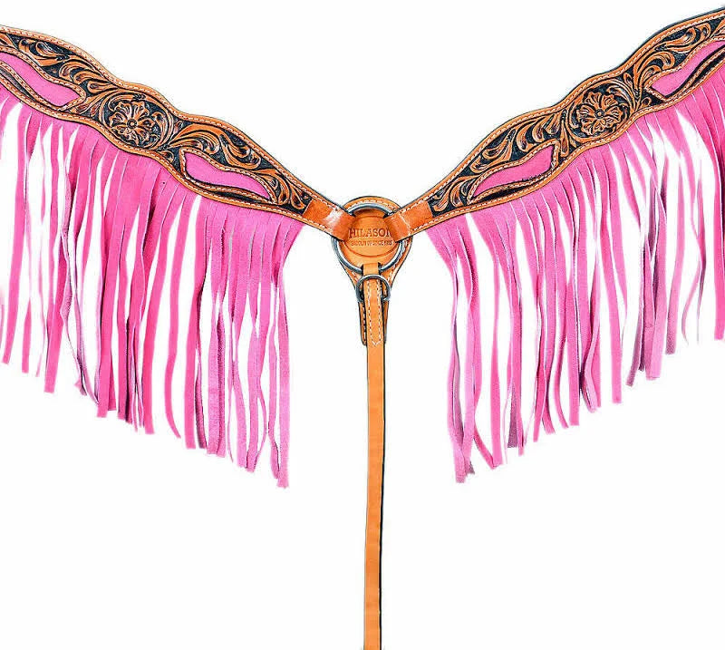 Tan Floral Leather Western Horse Breast Collar N8607