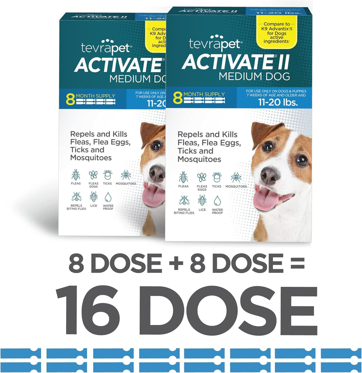 16 Monthly Doses Flea and Tick Prevention for Dogs G712565