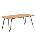 Modern Wood Top Coffee Table with Iron Base C837
