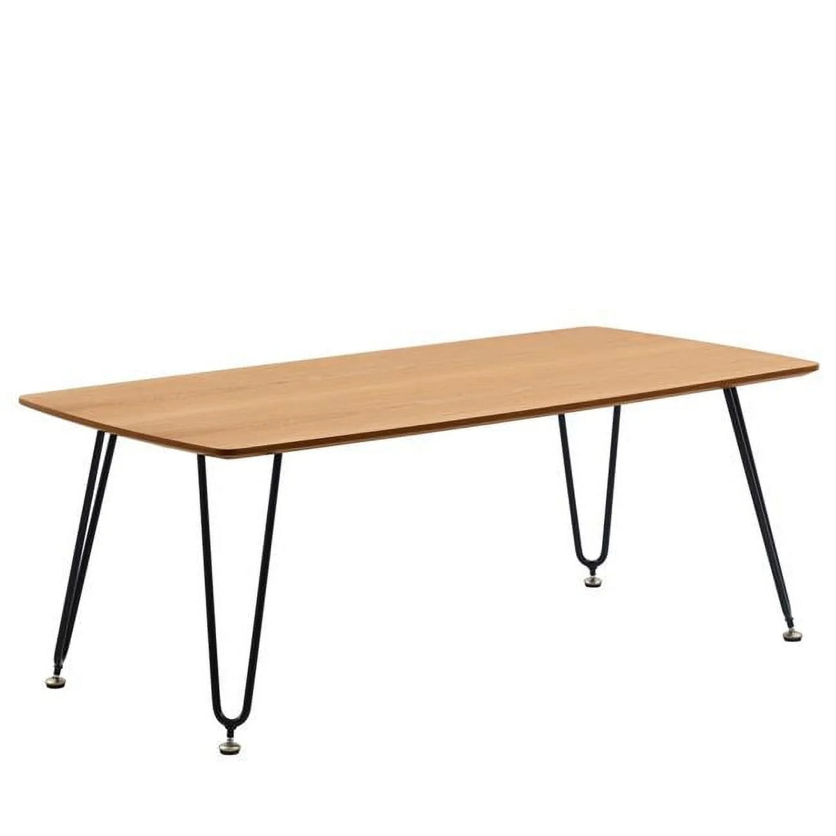 Modern Wood Top Coffee Table with Iron Base C837