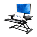 Black Height Adjustable Standing Desk Converter with Keyboard Tray X444
