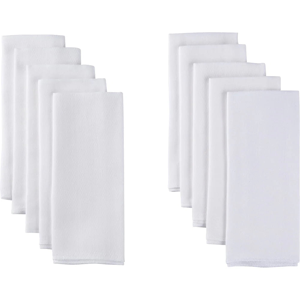 White Flatfold Cloth Baby Diaper 10-Pack W12270