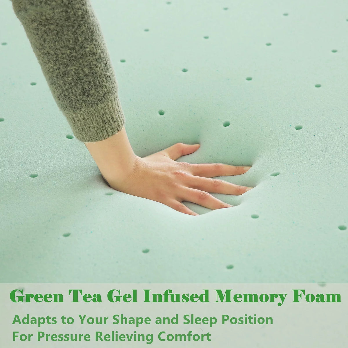 10 inch Green Tea Cooling Gel Memory Foam Queen Mattress M3475