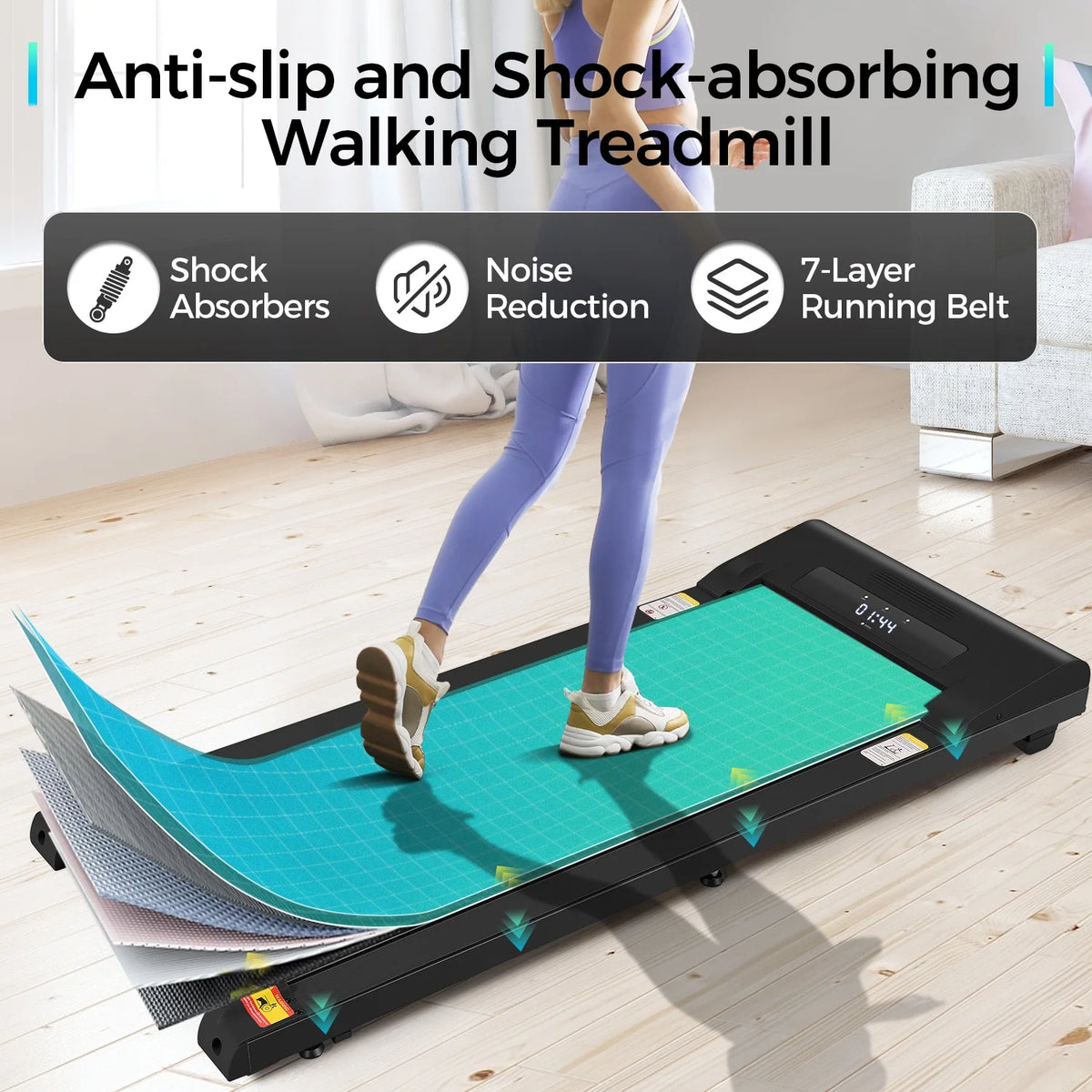 Under Desk Treadmill 2.5HP Electric Walking Pad L8042