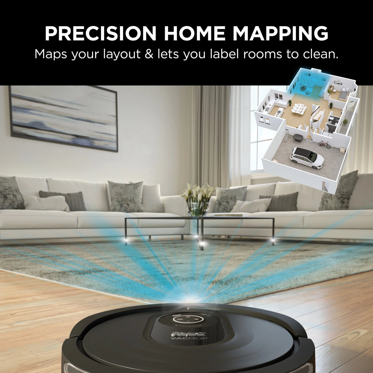 Wi-Fi Connected Robot Vacuum and Mop M8125