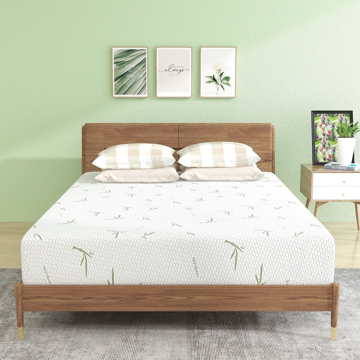 10 inch Green Tea Cooling Gel Memory Foam Queen Mattress M3475