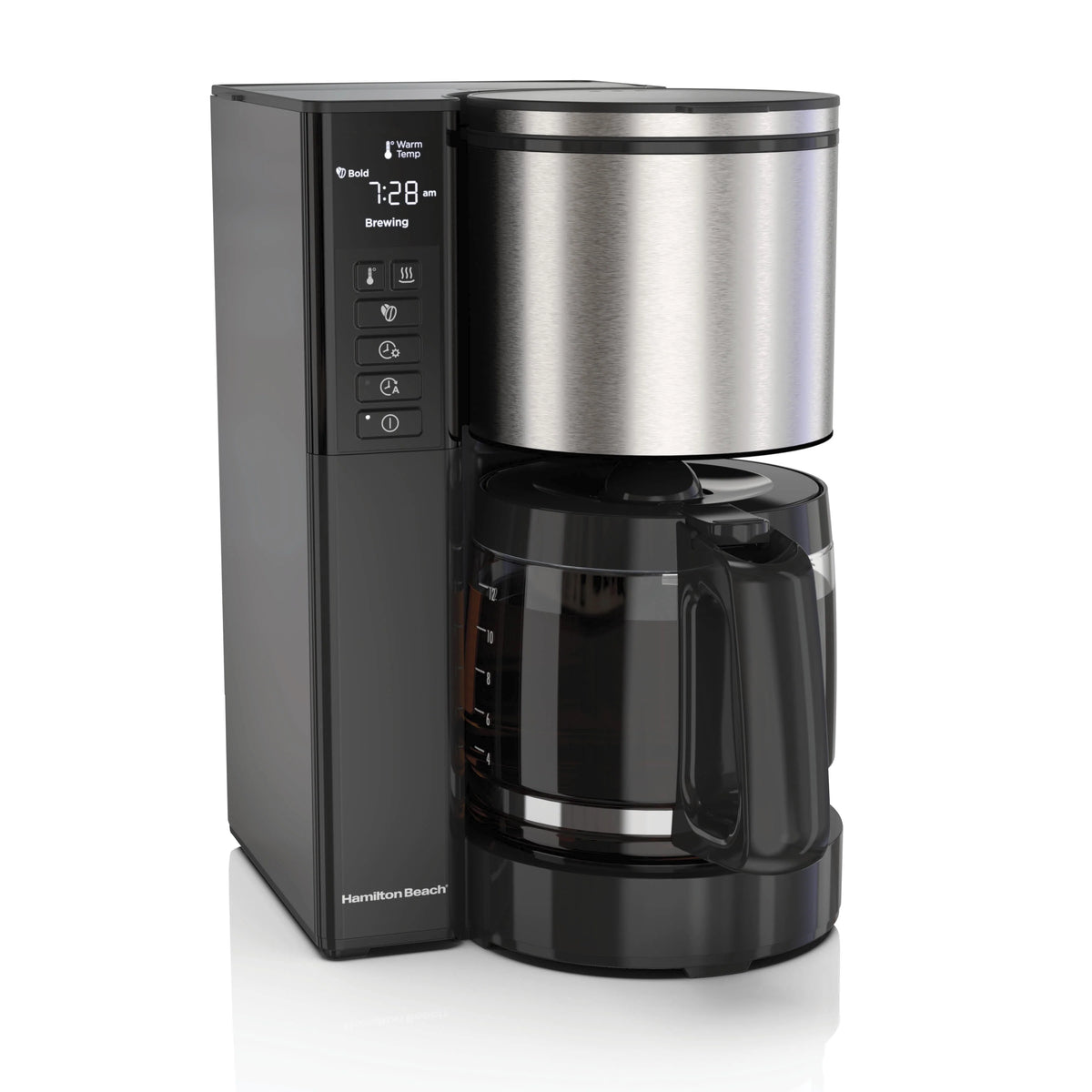 Black and Stainless Steel 12 Cup Coffee Maker R77782
