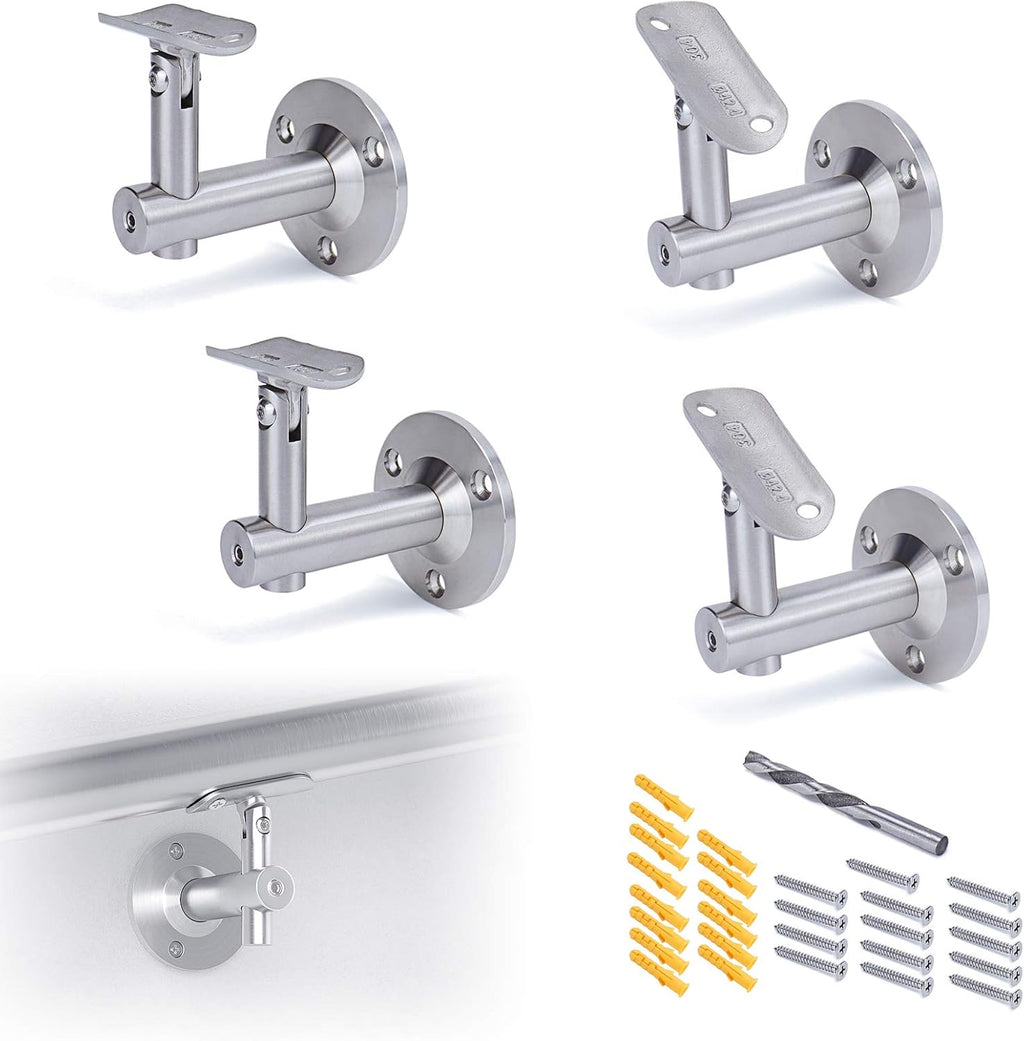 Adjustable Heavy Duty Brushed Stainless Steel Handrail Brackets K677