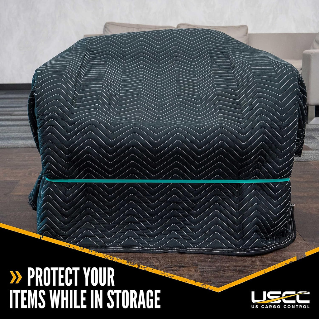 Moving Blanket 80 x 72 Inches Black Polyester (4) T297339