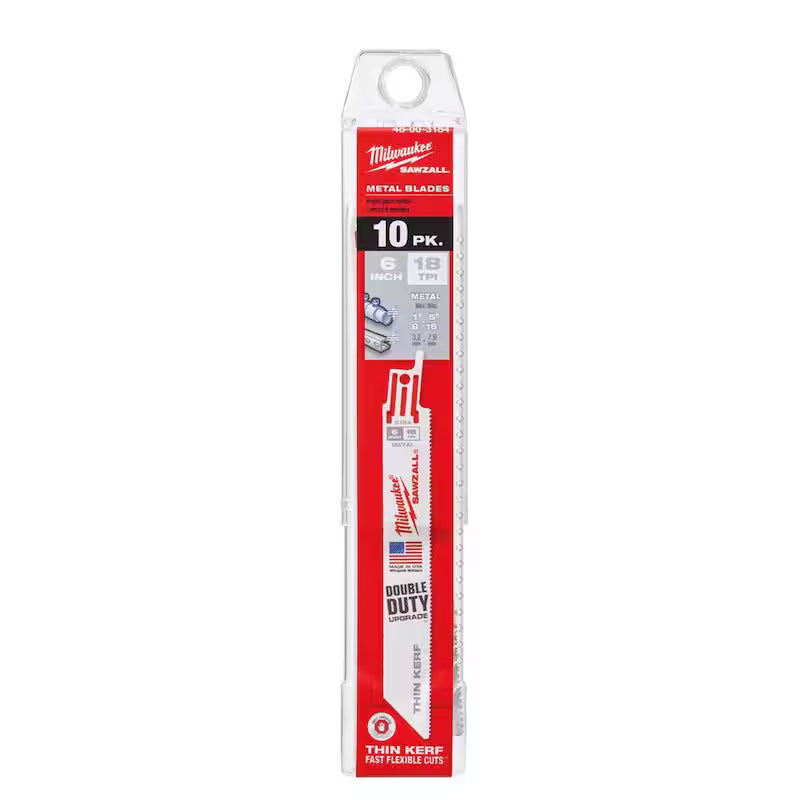 6 in. 18 TPI Metal Cutting Reciprocating Saw Blades 10-Pack R71126