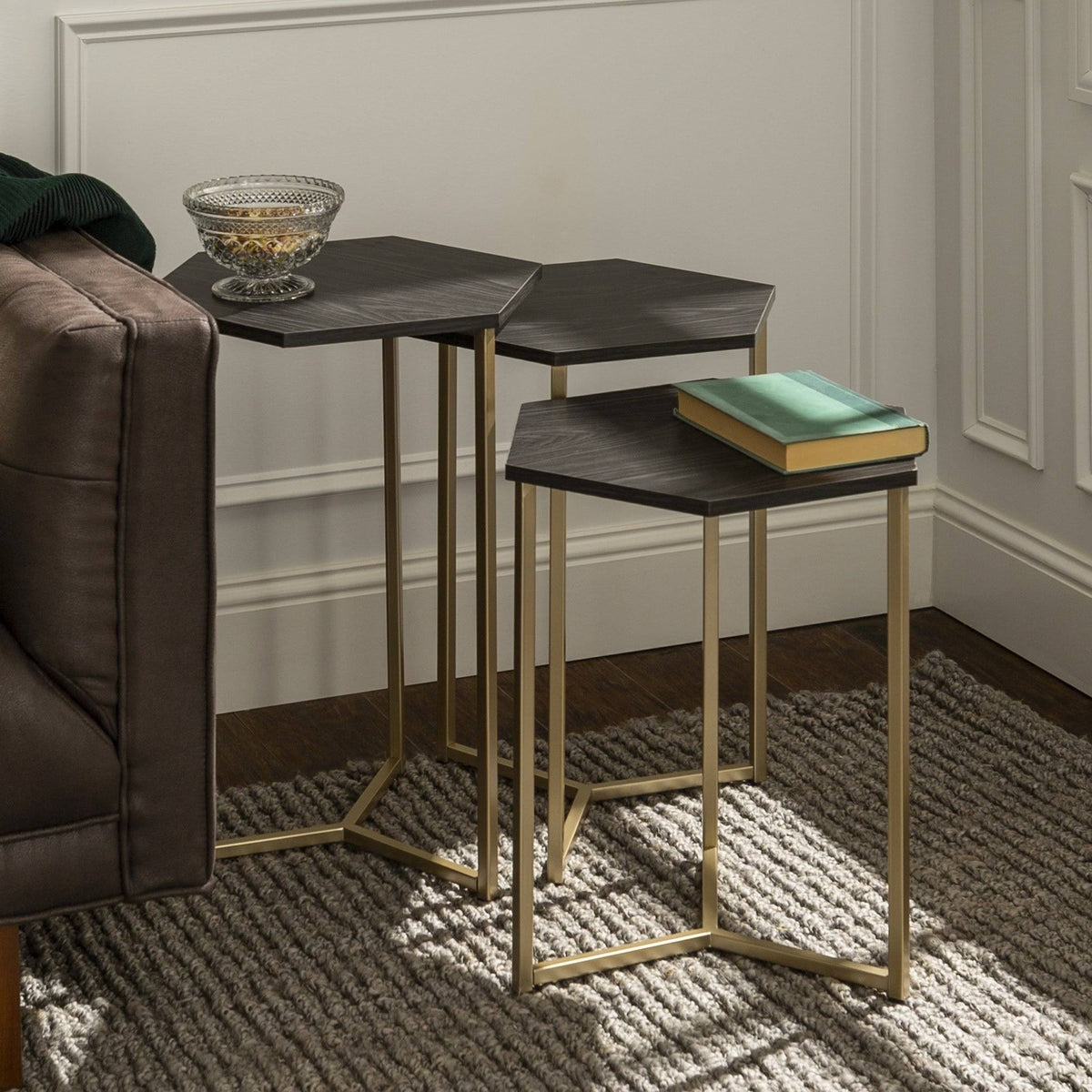 Hex Nesting Tables Set of 3 L6673