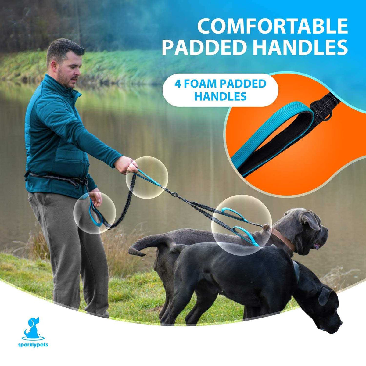 Hands Free Double Dog Leash V1541