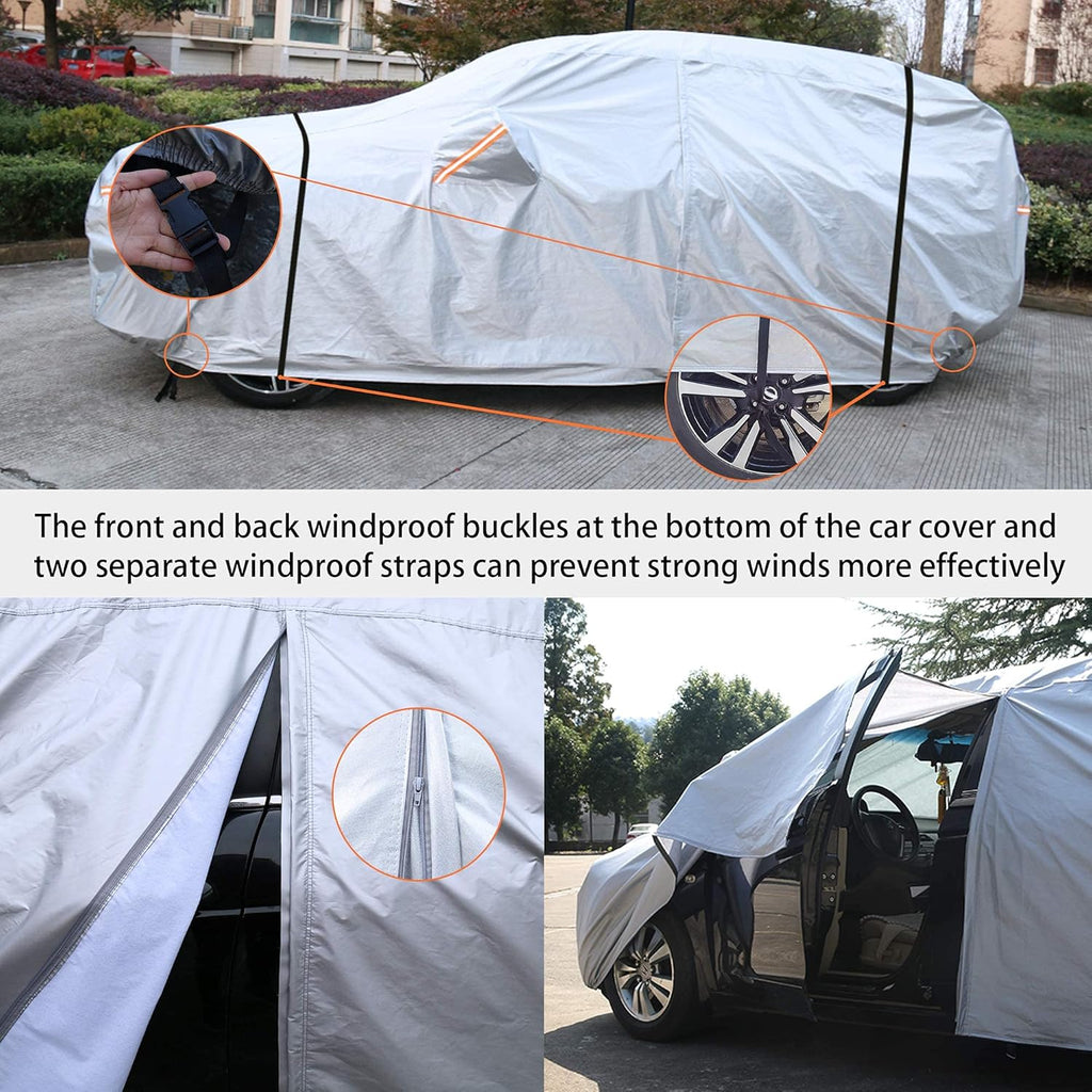 Waterproof All Weather Car Cover with Zipper C6564