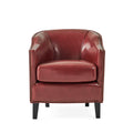 Bonded Leather Club Accent Chair, Oxblood Red C8509
