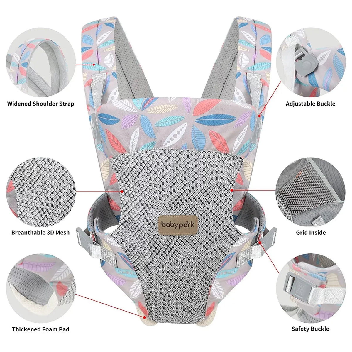 4-in-1 Baby Carrier with Adjustable Holder E6243