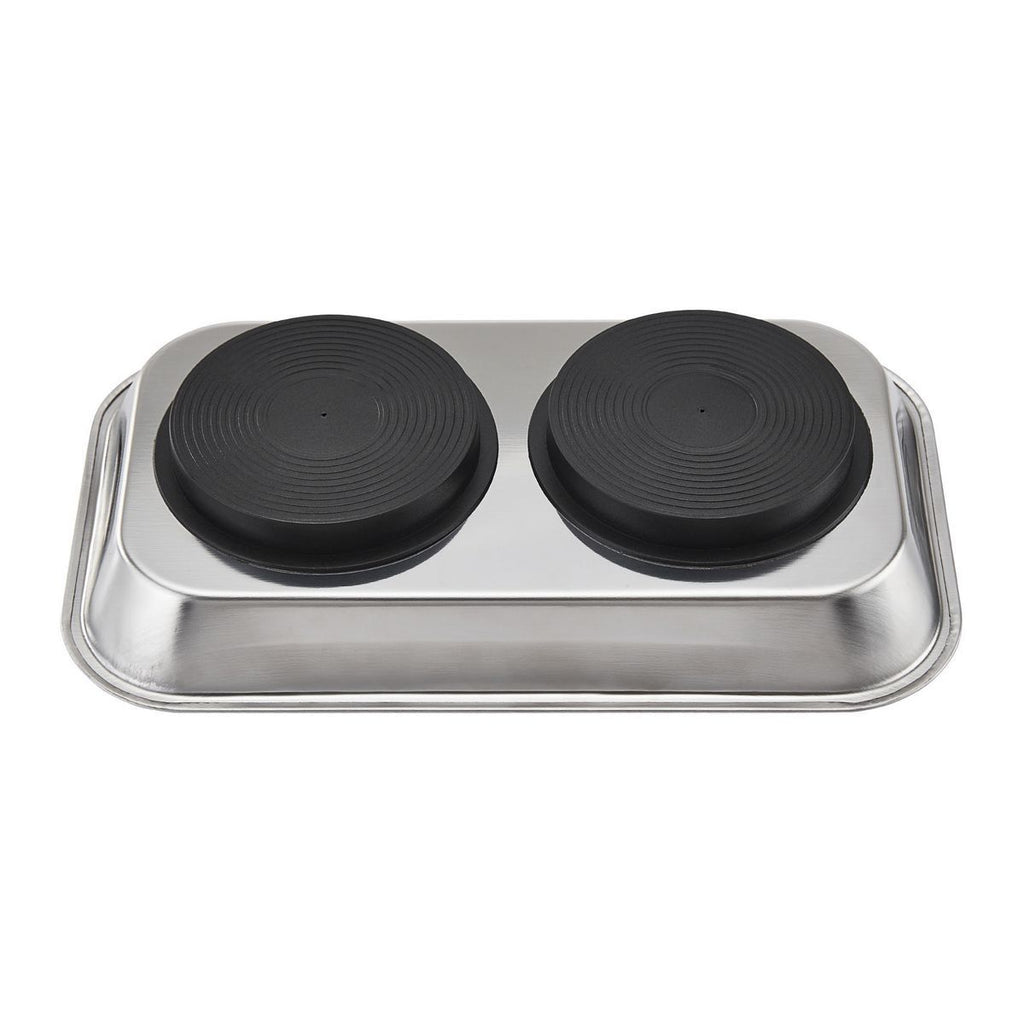 9-1/2 in. x 5-1/2 in. Magnetic Stainless Steel Parts Tray S3641